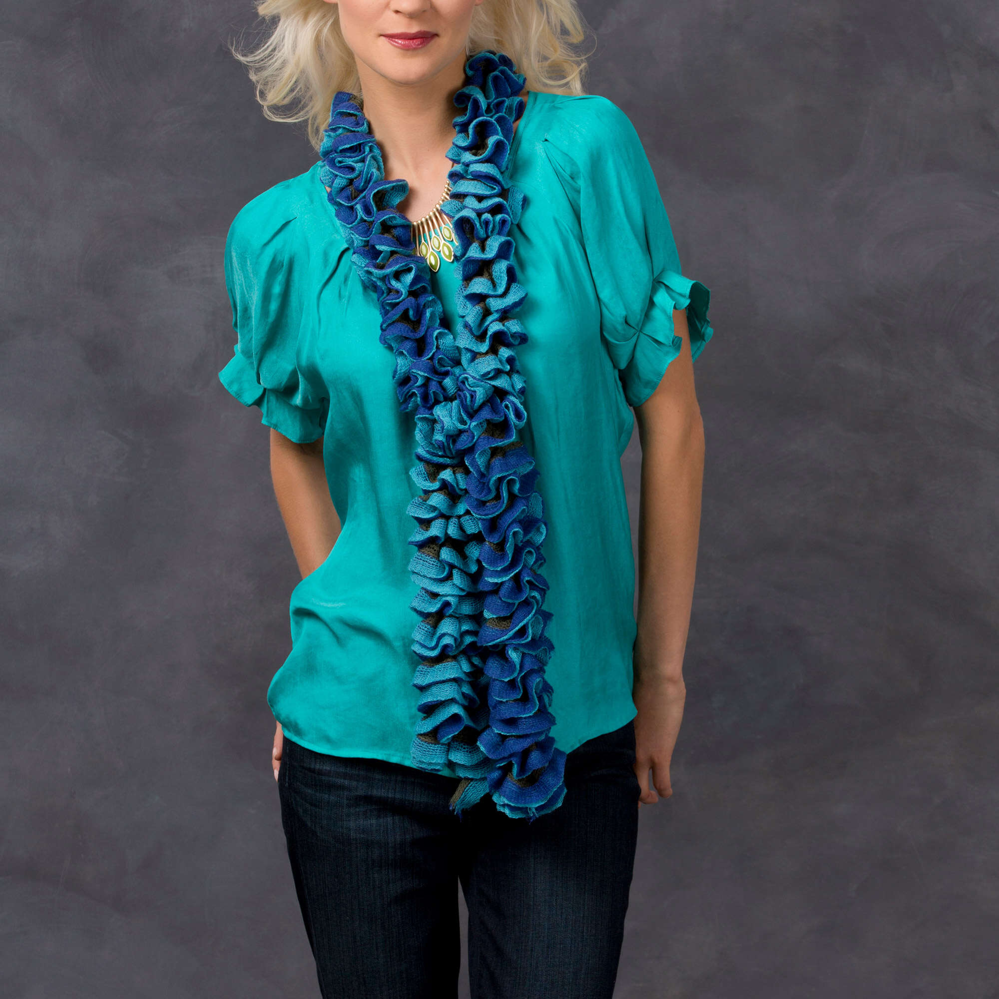 Free Easy Red Heart Tri-fecta Scarf Knitting Pattern | Yarnspirations