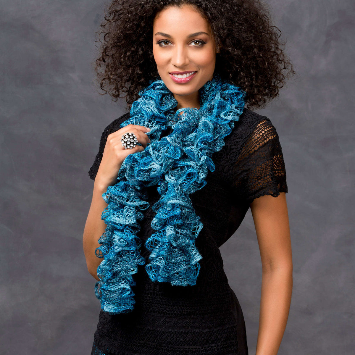 Knit Scarf made in Red Heart Boutique Yarn