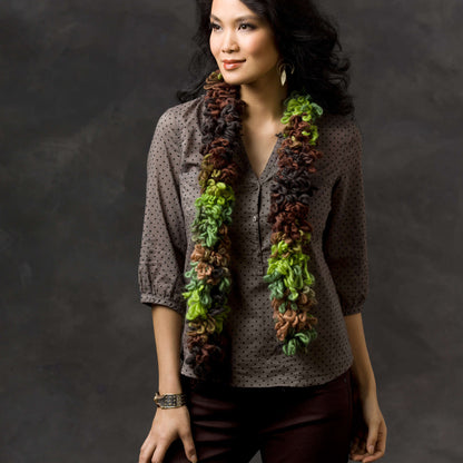 Red Heart Knit Two Stitch Quickie Scarf Knit Scarf made in Red Heart Boutique Yarn