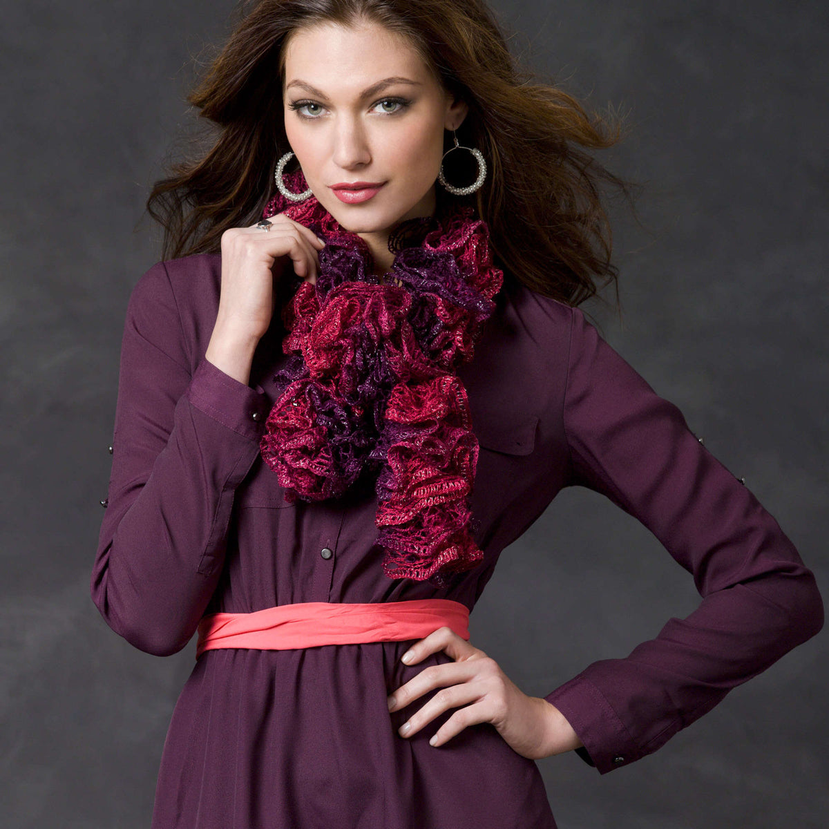 Knit Scarf made in Red Heart Boutique Yarn