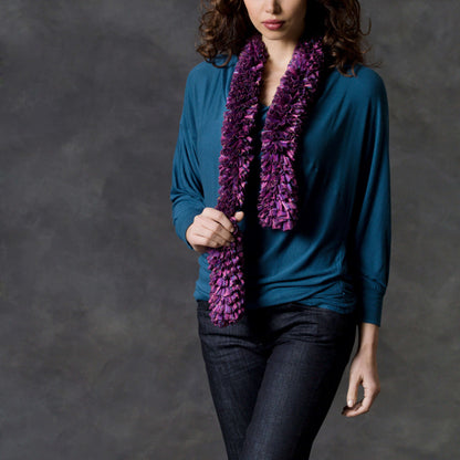 Red Heart Knit Lola's Scarf Knit Scarf made in Red Heart Boutique Yarn