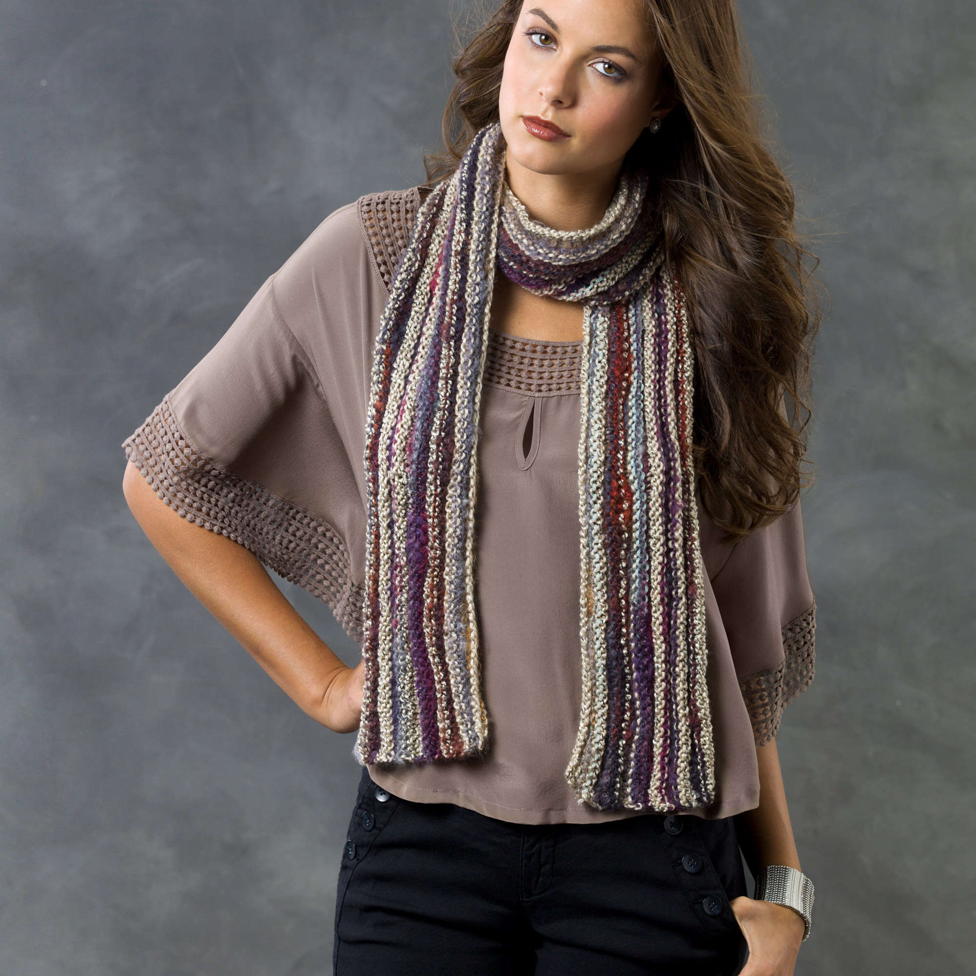 Free Easy Red Heart Lengthwise Scarf Knitting Pattern | Yarnspirations