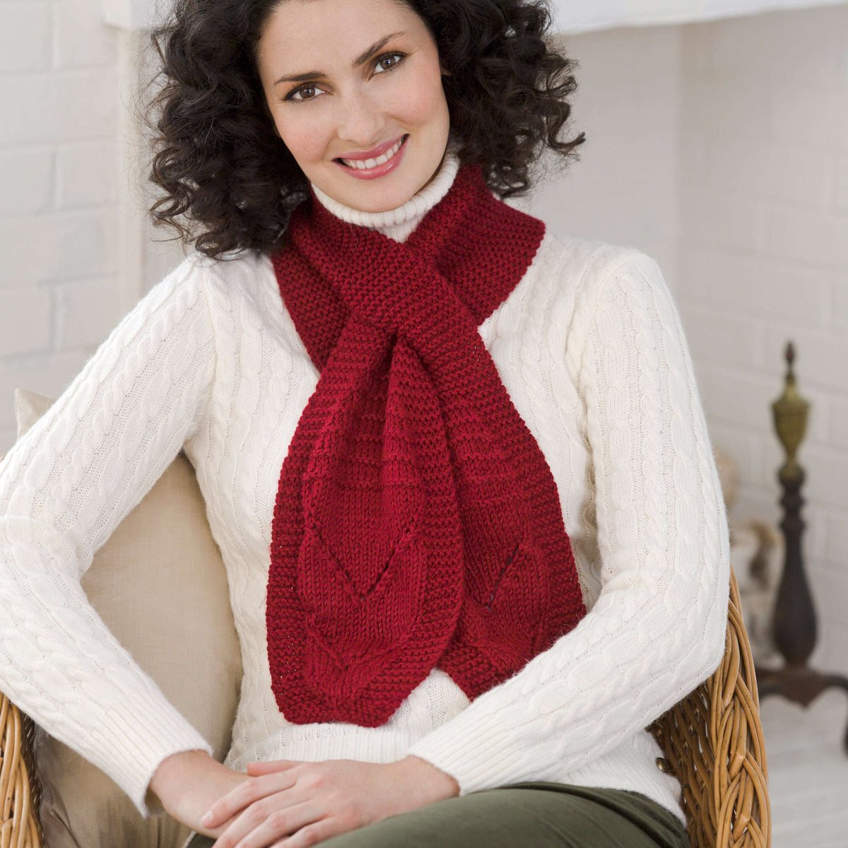 Knit Scarf made in Red Heart Soft Yarn