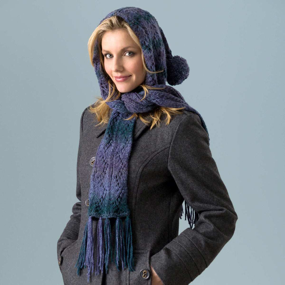 Knit Scarf made in Red Heart Boutique Yarn