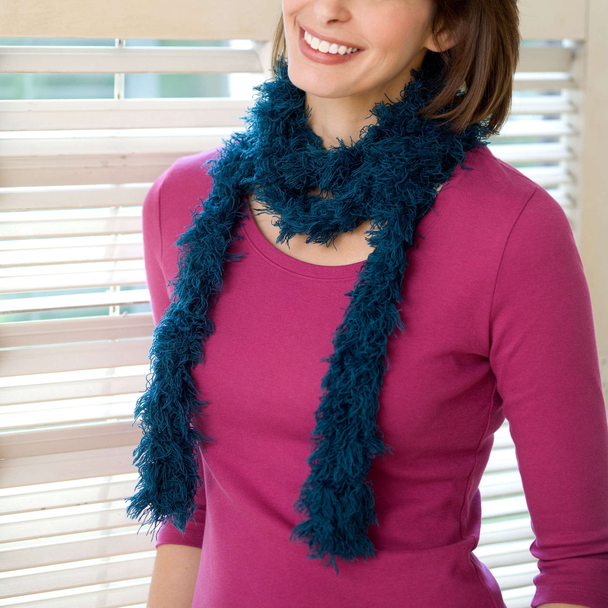 Free Red Heart Knit Four Stitch Scarf Pattern