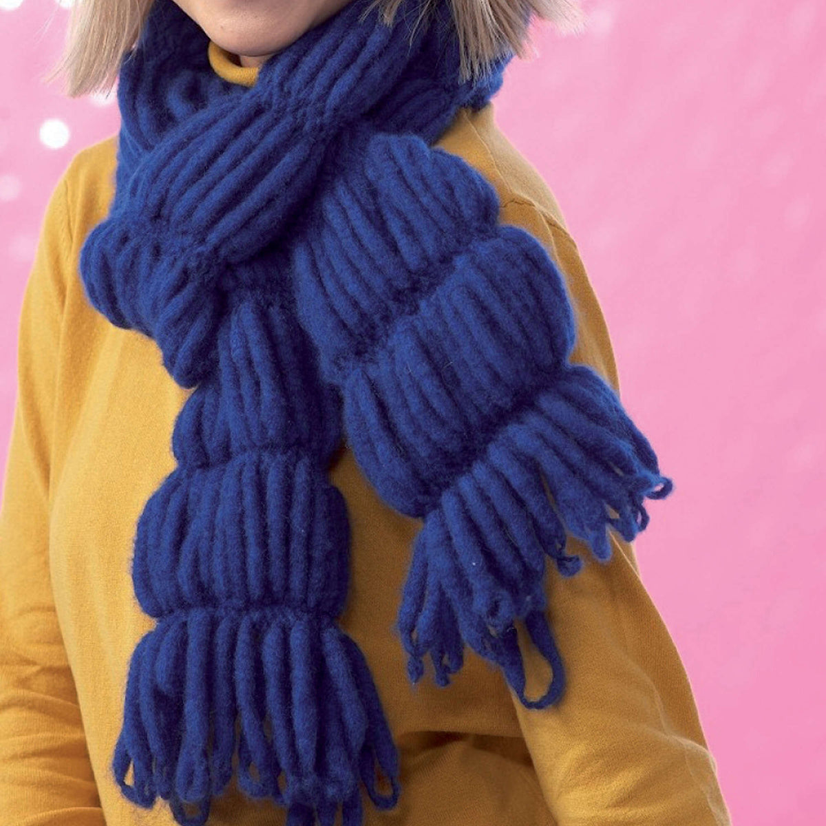 Knit Scarf made in Red Heart Boutique Yarn