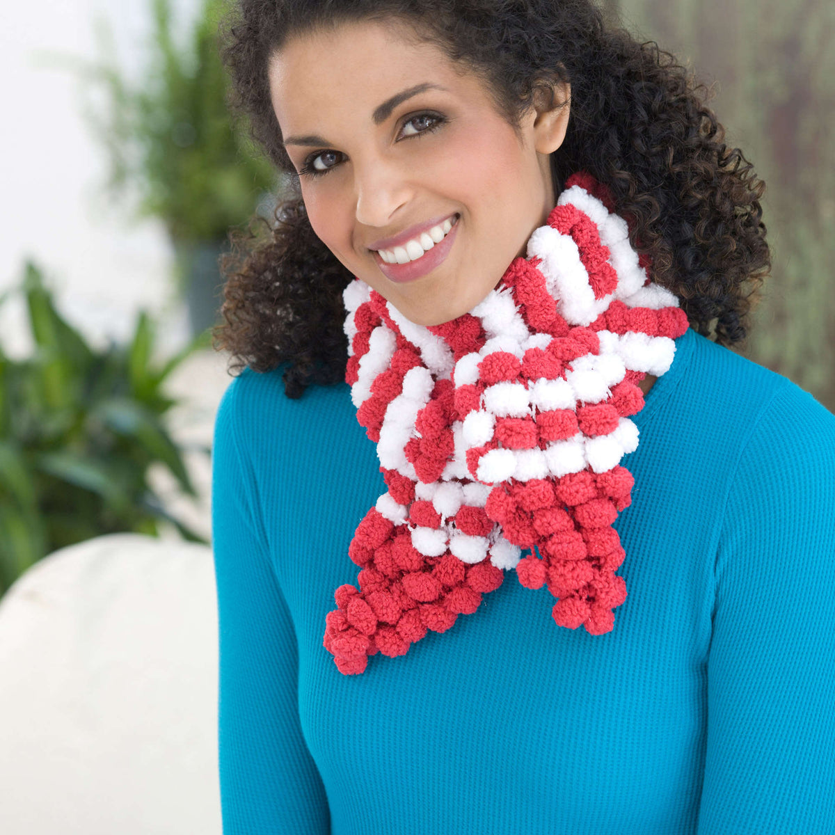 Knit Scarf made in Red Heart Spark-a-Doodle Yarn