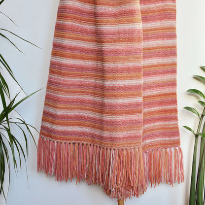 Red Heart Knit Palermo Scarf Knit Scarf made in Red Heart An Italian Story Ombra Yarn