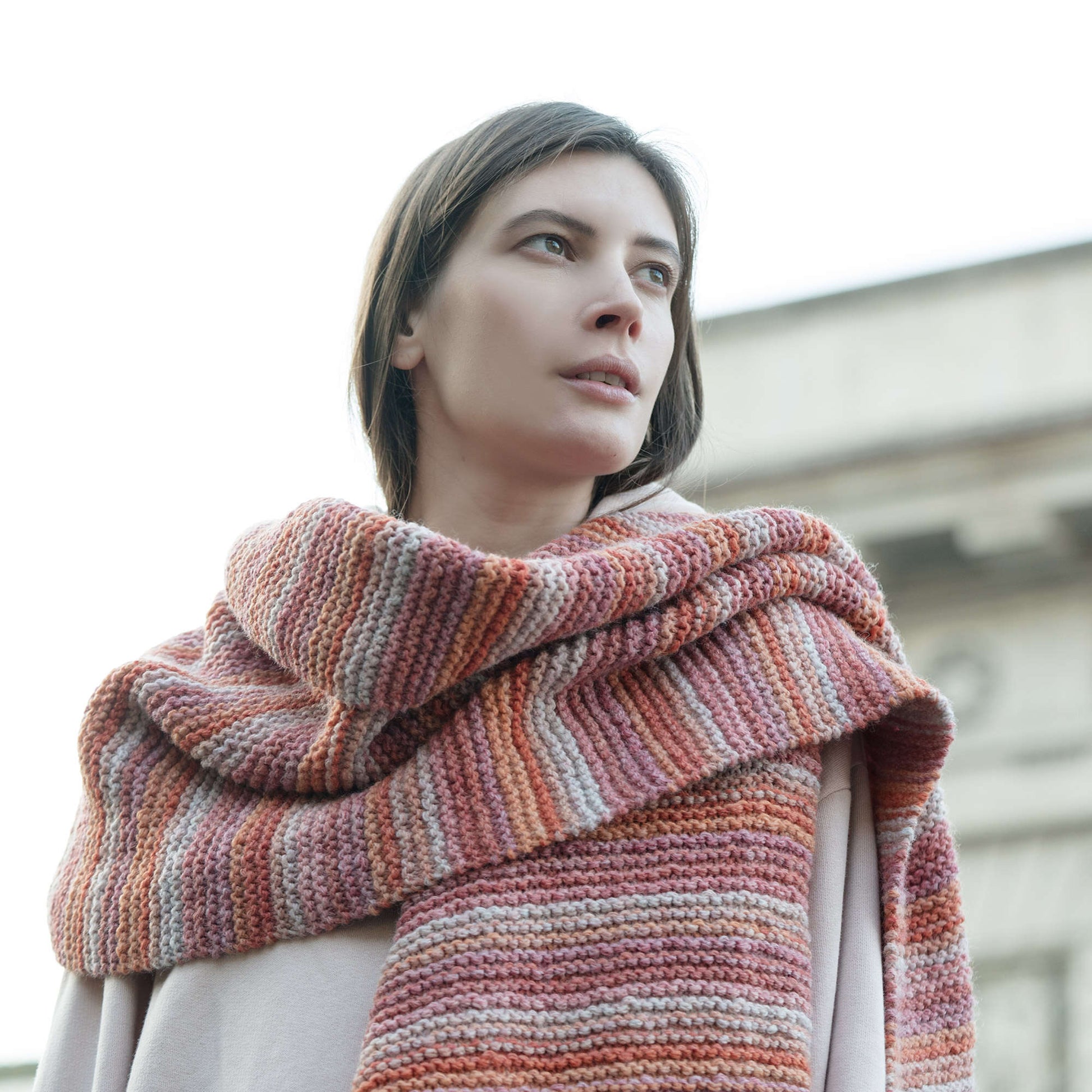 Free Red Heart Knit Palermo Scarf Pattern