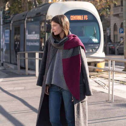 Red Heart Knit Duo Scarf Knit Scarf made in Red Heart An Italian Story Vera Yarn