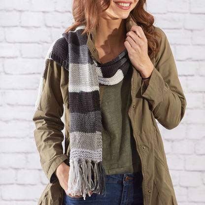 Red Heart Faux Fair Isle Knit Scarf Knit Scarf made in Red Heart Super Saver Fair Isle Yarn