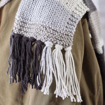 Red Heart Faux Fair Isle Knit Scarf Knit Scarf made in Red Heart Super Saver Fair Isle Yarn