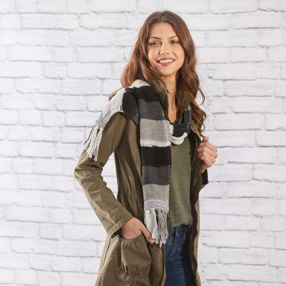 Red Heart Faux Fair Isle Knit Scarf Knit Scarf made in Red Heart Super Saver Fair Isle Yarn