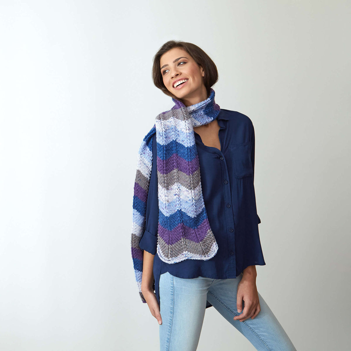 Knit Scarf made in Red Heart With Love Yarn