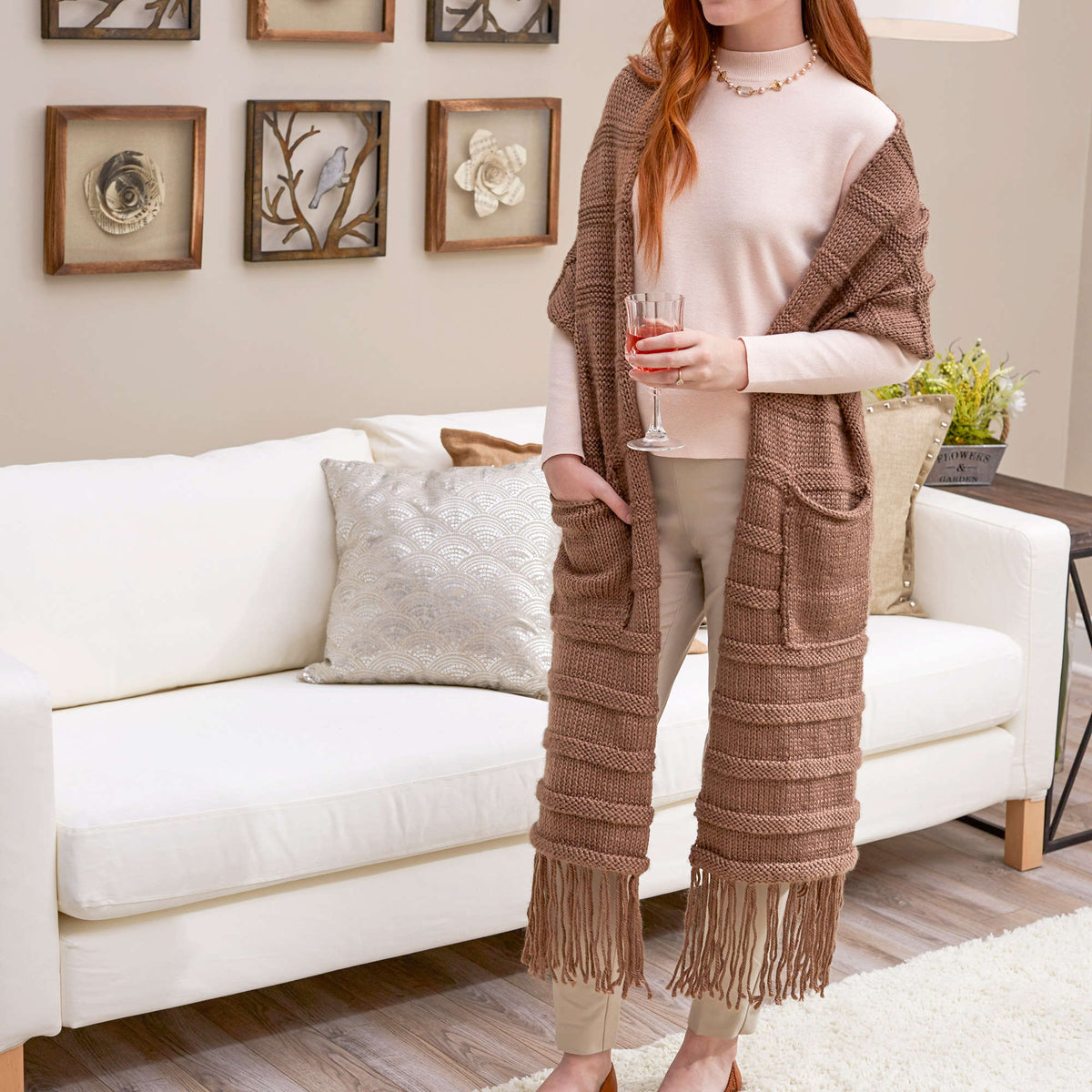 Knit Scarf made in Red Heart Soft Essentials Yarn