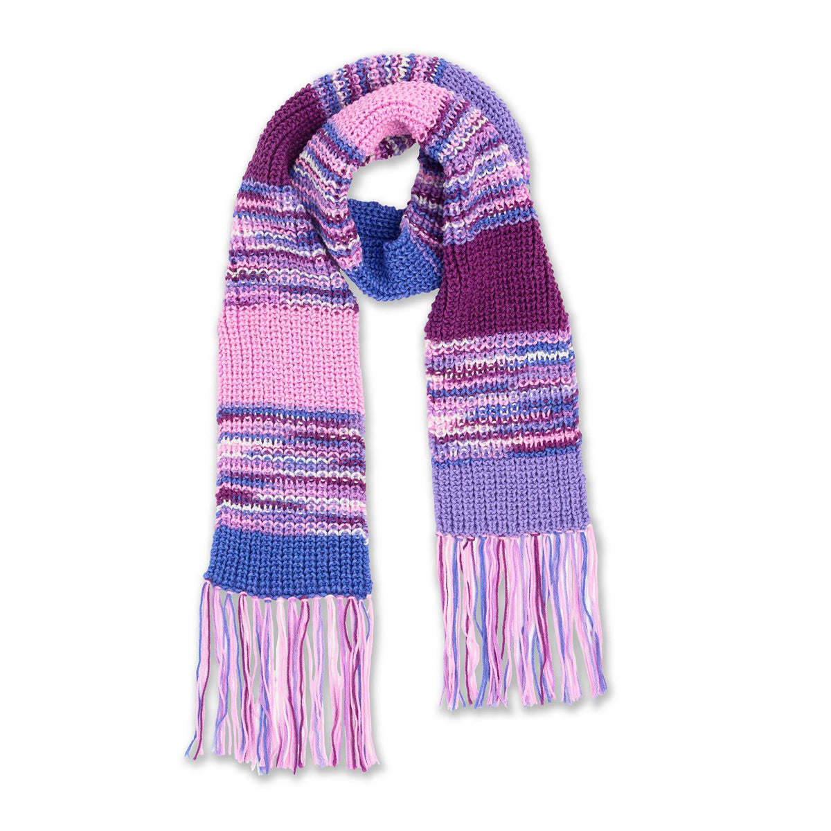 Shaker Rib Free Easy Red Heart Color Block Shaker Rib Scarf Knitting Pattern ...