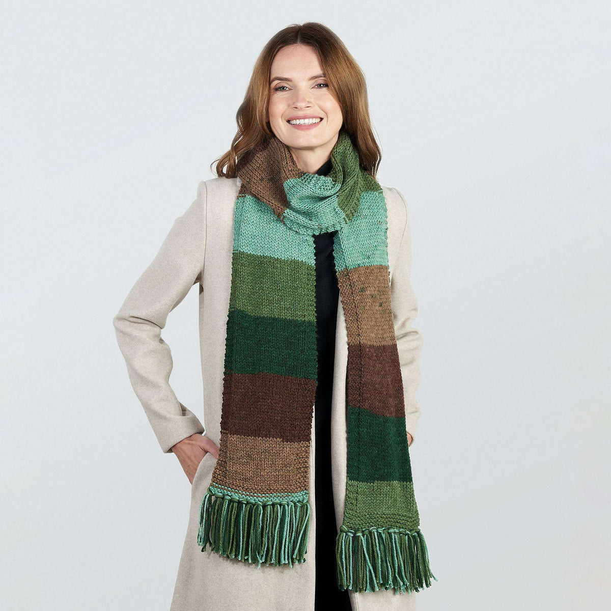 Knit Scarf made in Red Heart Super Saver O'Go yarn