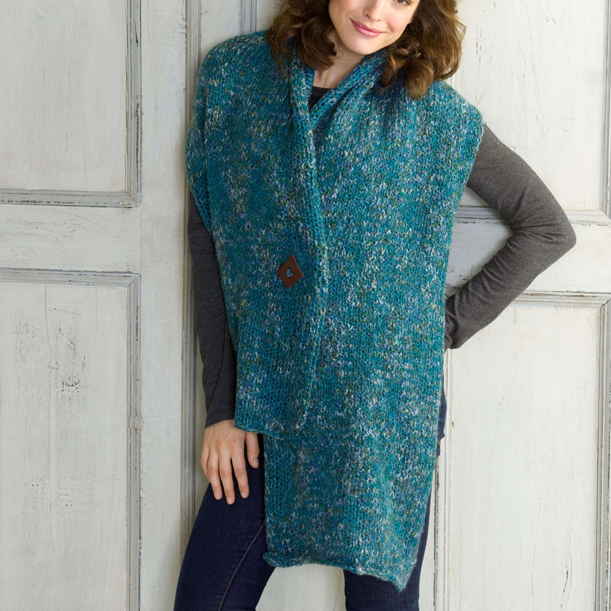 Knit Wrap made in Red Heart Artesano Yarn