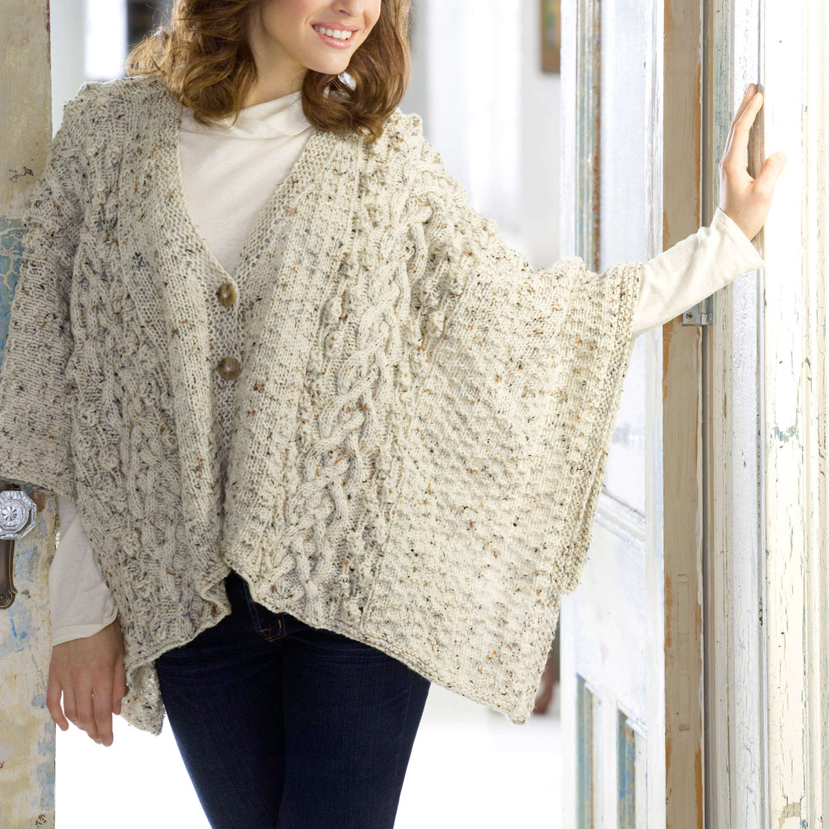 Knit Wrap made in Red Heart Super Saver Yarn