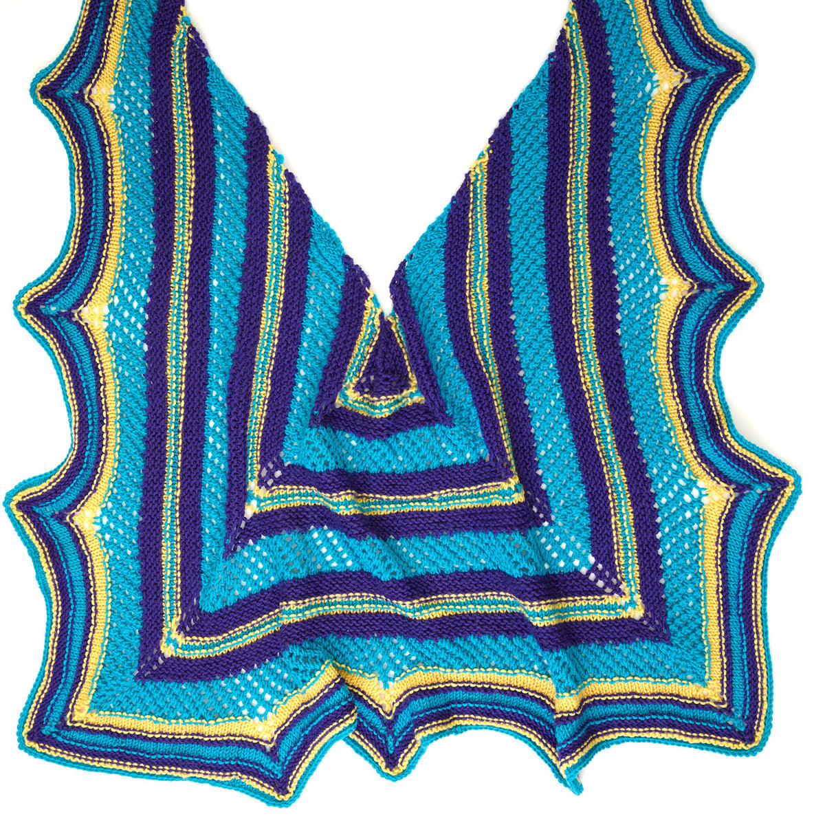 Knit Shawl made in Red Heart Chic Sheep Yarn