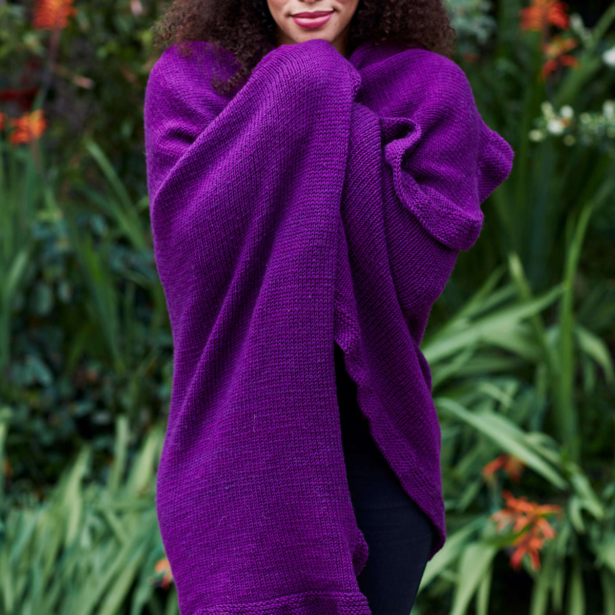 Knit Ruana made in Red Heart Chic Sheep Yarn