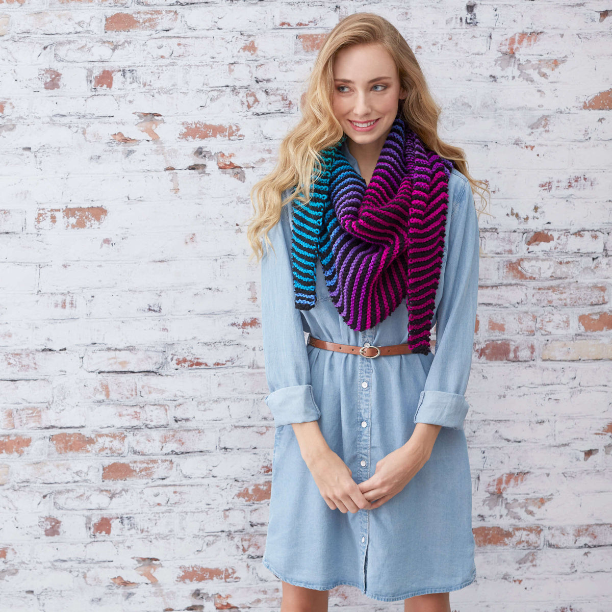 Knit Wrap made in Red Heart Super Saver Yarn