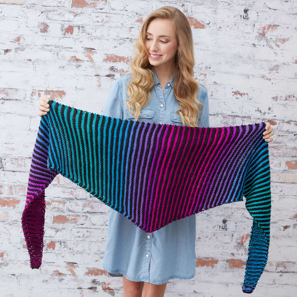 Knit Wrap made in Red Heart Super Saver Yarn