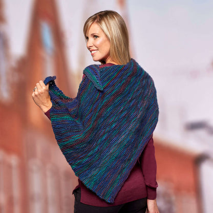 Red Heart Knit Cecilia Shawl Knit Shawl made in Red Heart Boutique Yarn