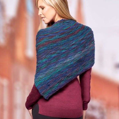 Red Heart Knit Cecilia Shawl Knit Shawl made in Red Heart Boutique Yarn