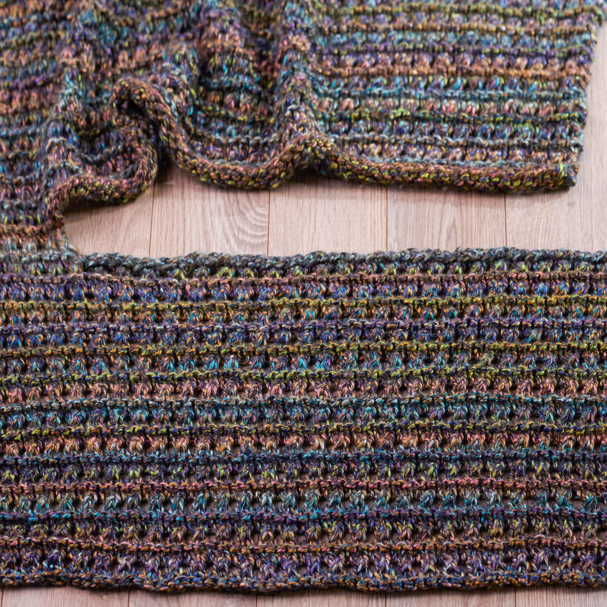 Knit Wrap made in Red Heart Medley Yarn