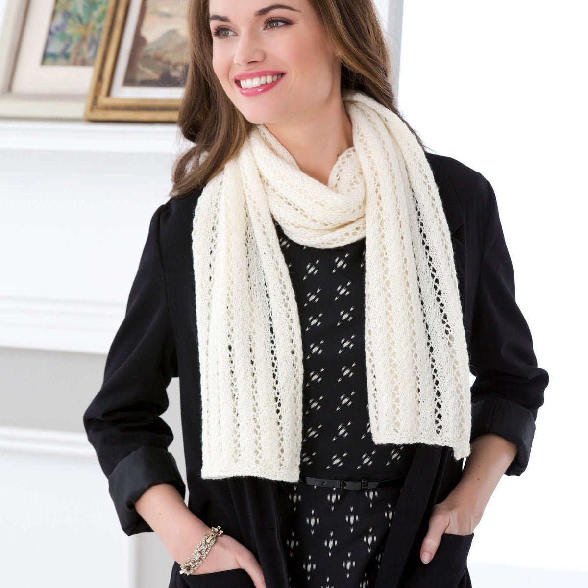 Knit Shawl made in Red Heart Heart & Sole Yarn