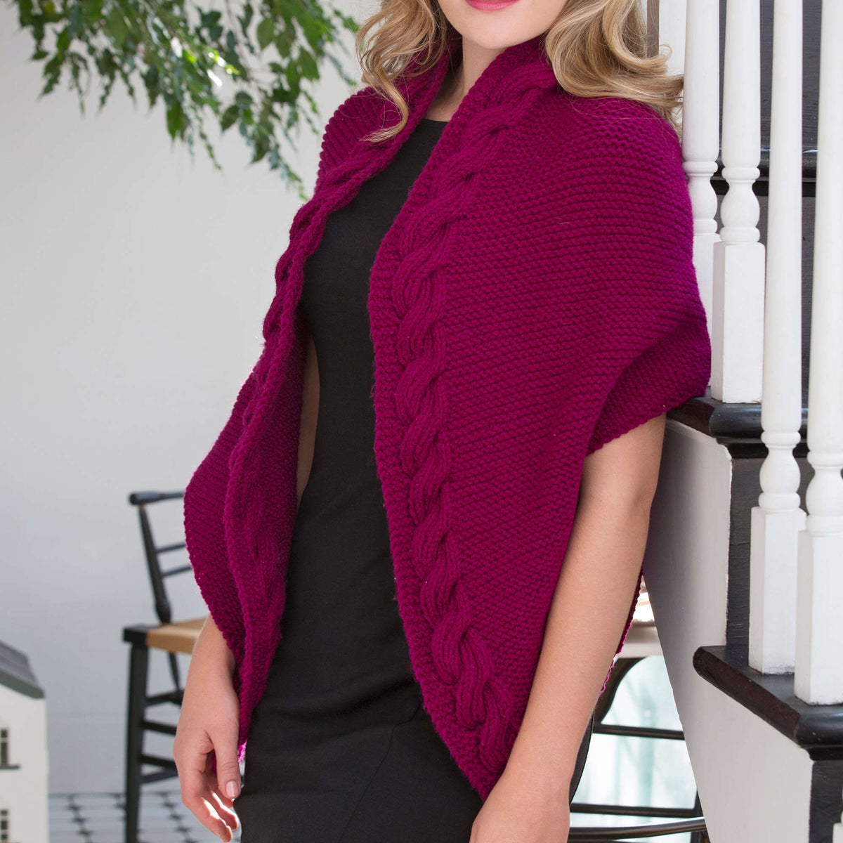 Knit Wrap made in Red Heart With Love Yarn