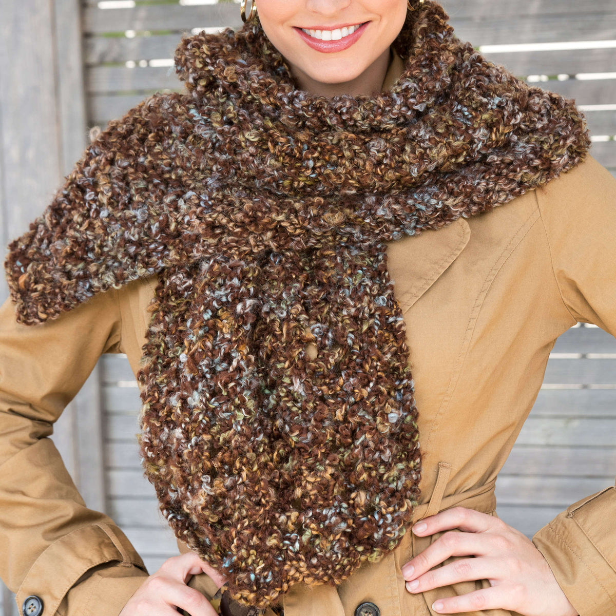 Knit Shawl made in Red Heart Light & Lofty Yarn