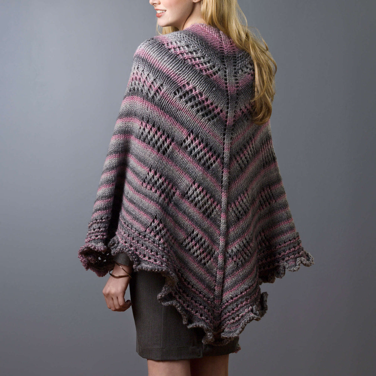 Knit Wrap made in Red Heart Boutique Yarn