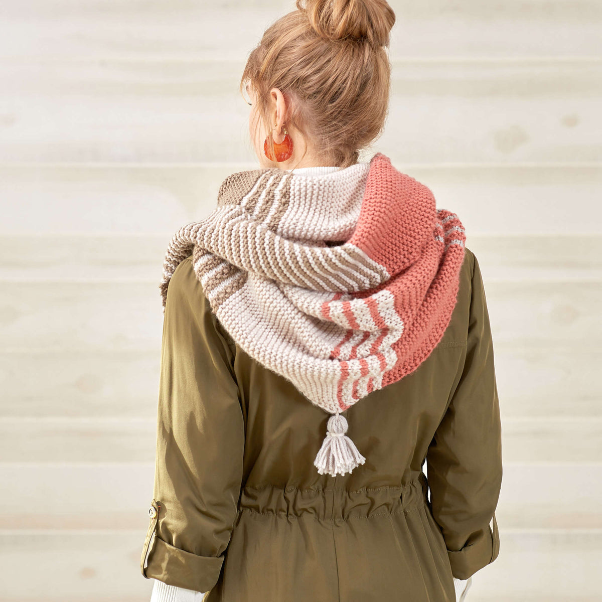 Knit Shawl made in Red Heart With Love Yarn