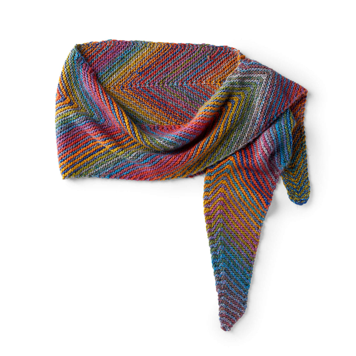 Knit Shawl made in Red Heart Colorscape Yarn