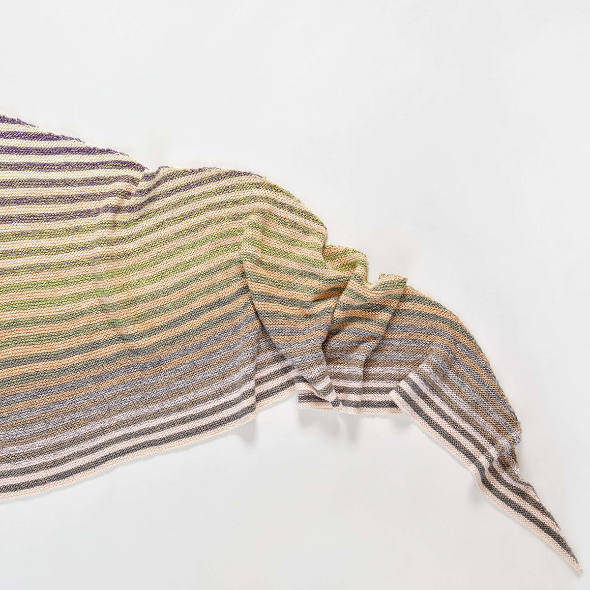 Knit Shawl made in Red Heart It's a Wrap Rainbow Yarn