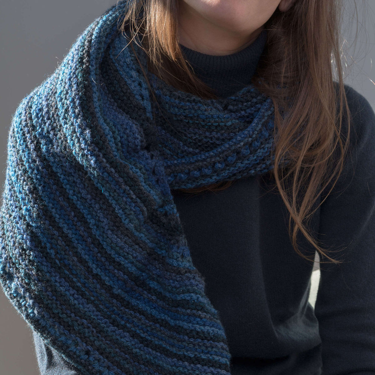 Knit Shawl made in Red Heart An Italian Story Ombra Yarn