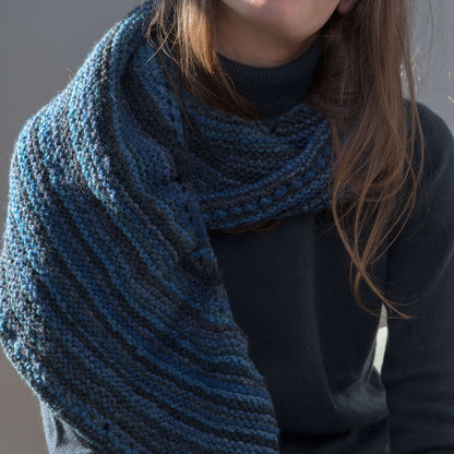 Red Heart Knit Vista Shawl Knit Shawl made in Red Heart An Italian Story Ombra Yarn