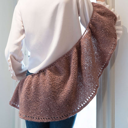 Red Heart Knit Arco Shawl Knit Shawl made in Red Heart An Italian Story Luce Yarn