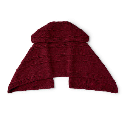 Red Heart Knit Creative Collar Shawl Knit Shawl made in Red Heart Comfort Chunky Yarn