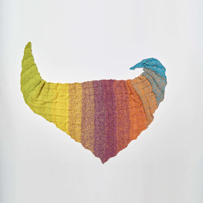 Red Heart Knit Small Shapes Shawl Knit Shawl made in Red Heart It's a Wrap Rainbow Yarn