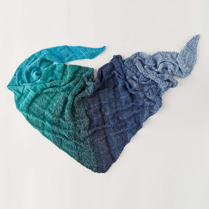 Red Heart Knit Squared Off Shawl Knit Shawl made in Red Heart It's a Wrap Rainbow Yarn