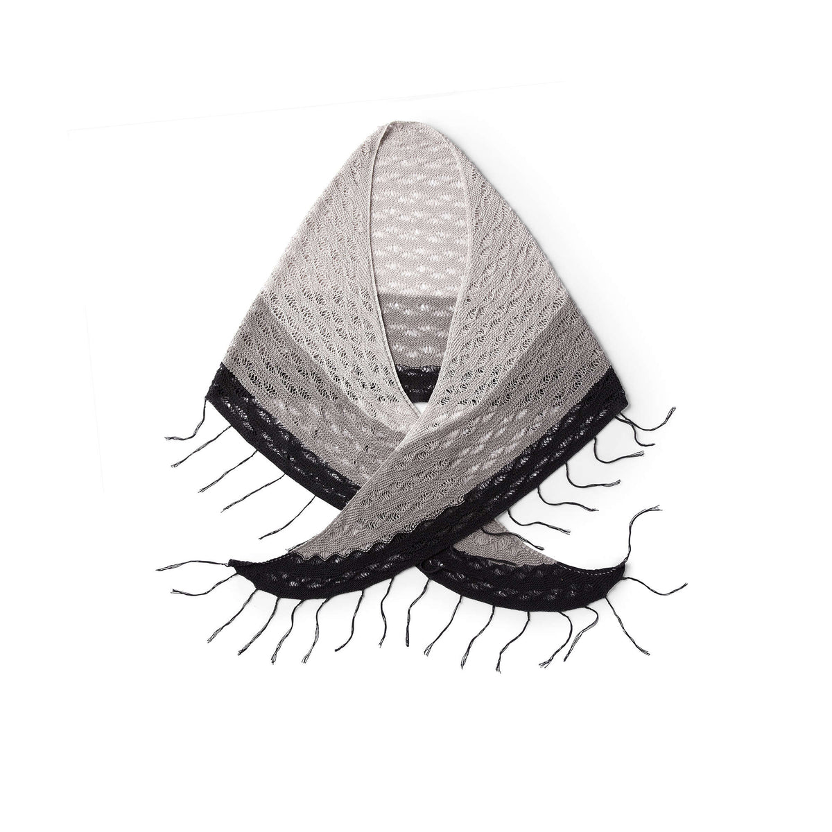 Knit Shawl made in Red Heart It's a Wrap Yarn