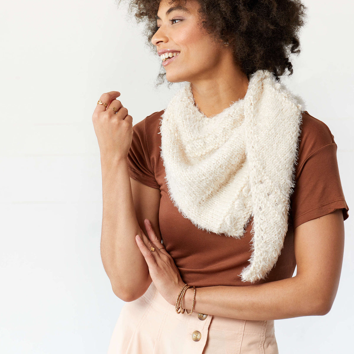 Knit Shawl made in Red Heart Yarn