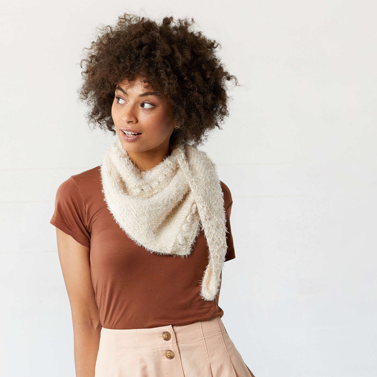 Knit Shawl made in Red Heart Yarn