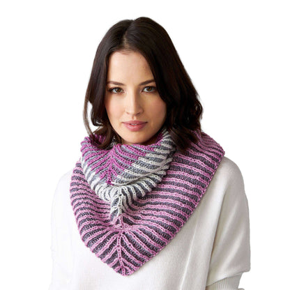 Red Heart Brioche Knit Shawlette Single Size