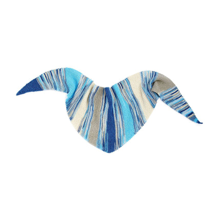 Red Heart Color Block Easy Garter Knit Shawl Single Size