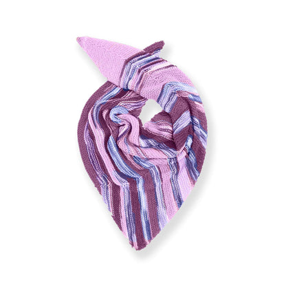 Red Heart Color Block Offset Stripes Knit Shawl Single Size