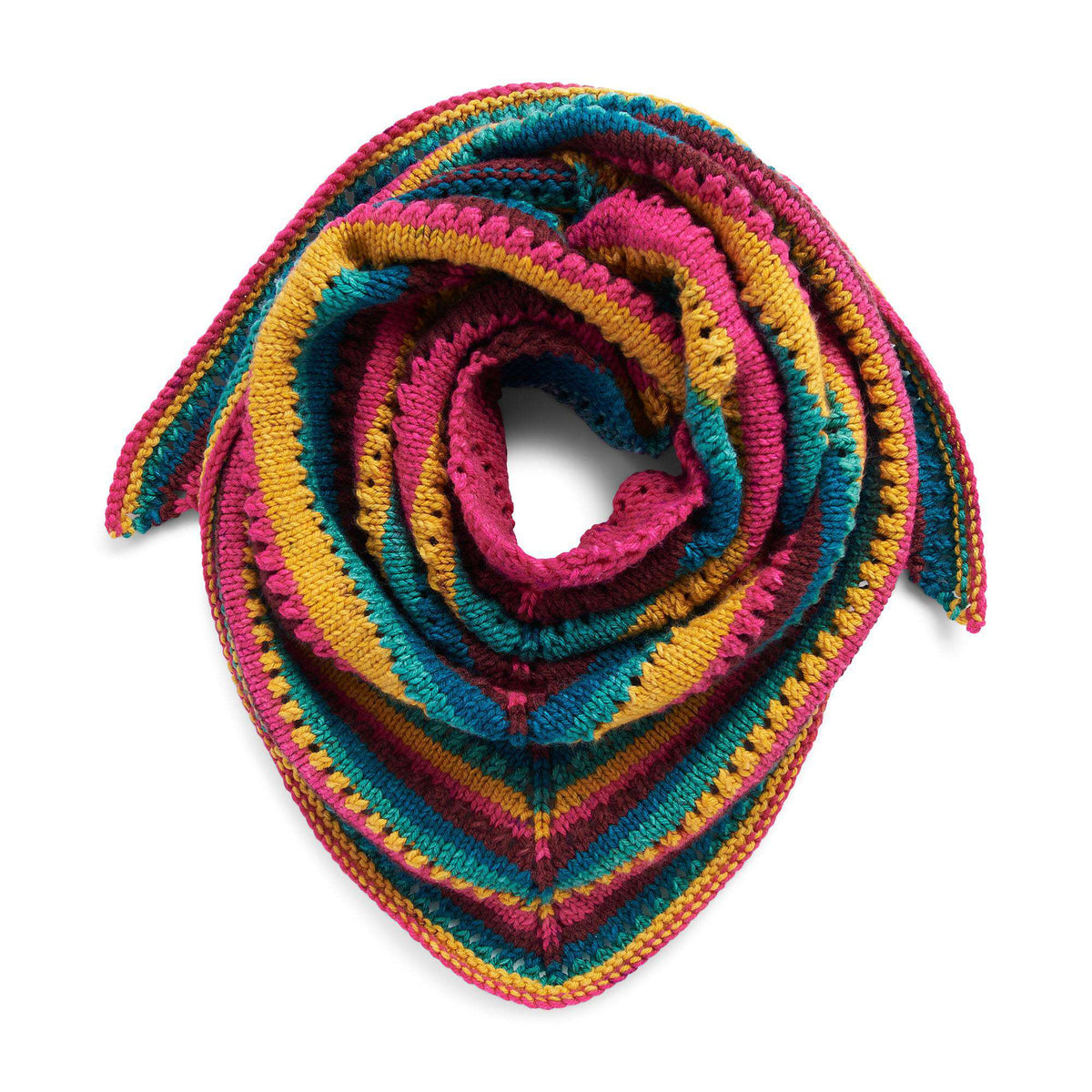 Knit Shawl made in Red Heart Super Saver O'Go yarn